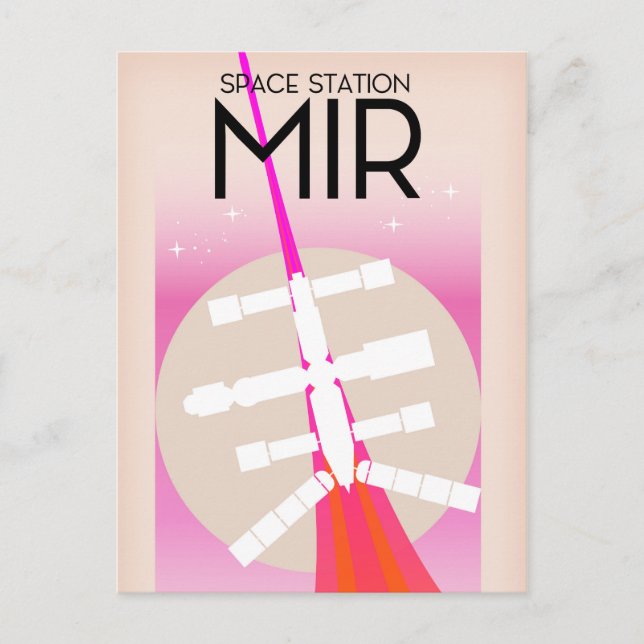 Carte Postale Affiche de la station spatiale russe MIR (Devant)