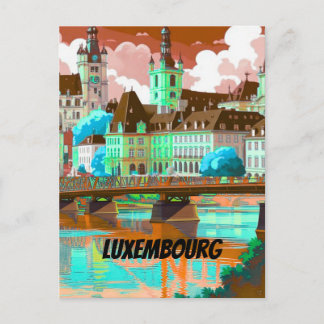 Carte Postale Affiche de la ville de Luxembourg, Impression de l