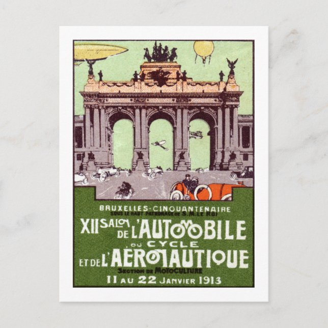 Carte Postale Affiche de l'Expo Transport 1913 (Devant)