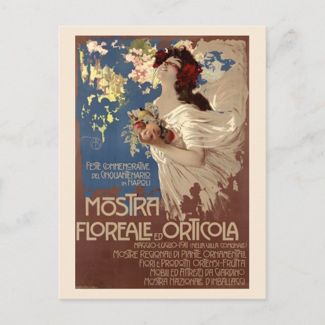 Carte Postale Affiche de l'exposition florale et horticole vinta (Devant)