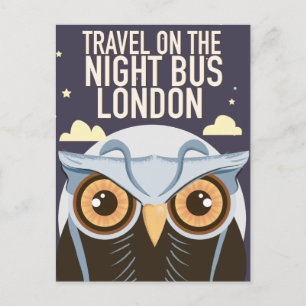 Carte Postale Affiche de l'Hibou de Londres.