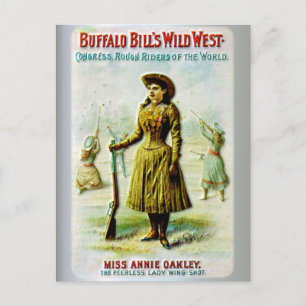 Carte Postale Affiche de l'Ouest sauvage de Buffalo Bill Annie O