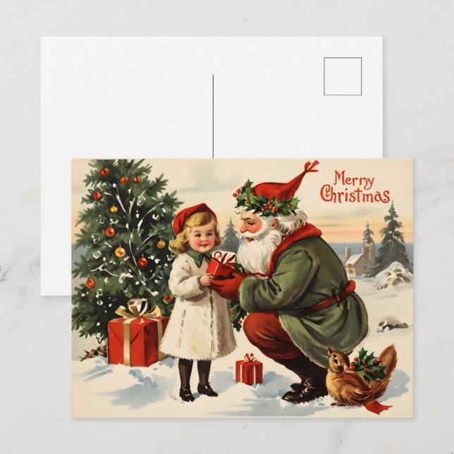 Carte Postale Affiche de Noël (Devant / Derrière)