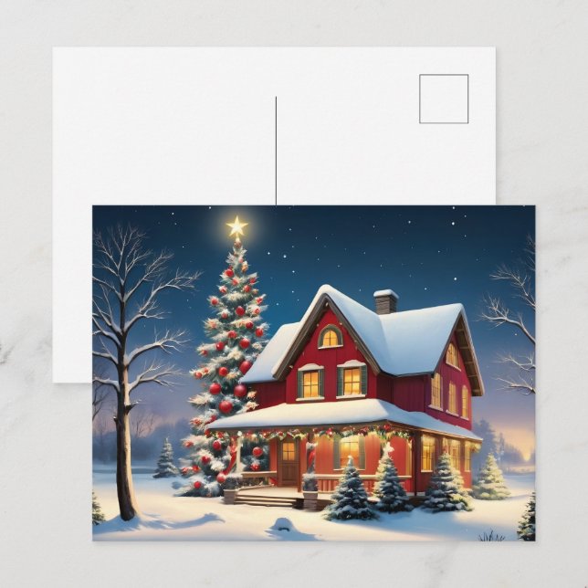 Carte Postale Affiche de Noël (Devant / Derrière)