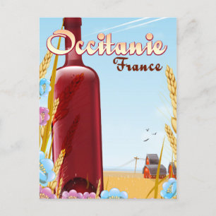Carte Postale Affiche de paysage agricole d'Occitanie France