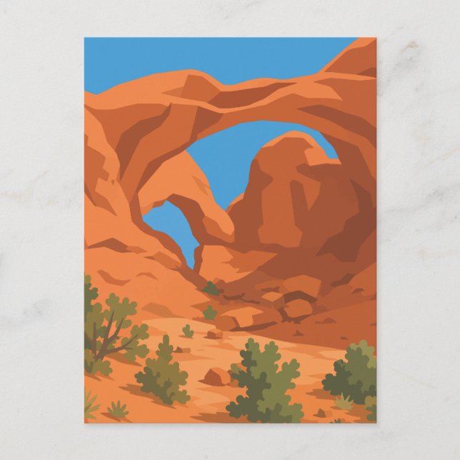 Carte Postale Affiche de paysage d'arche de roche du désert du S (Devant)