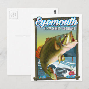 Carte Postale Affiche de pêche à Eyemouth Berwickshire Écosse.