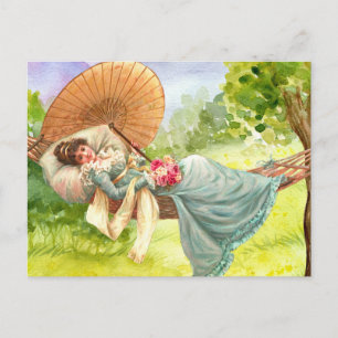 Carte Postale Affiche de peinture d'art féminin classique pour d