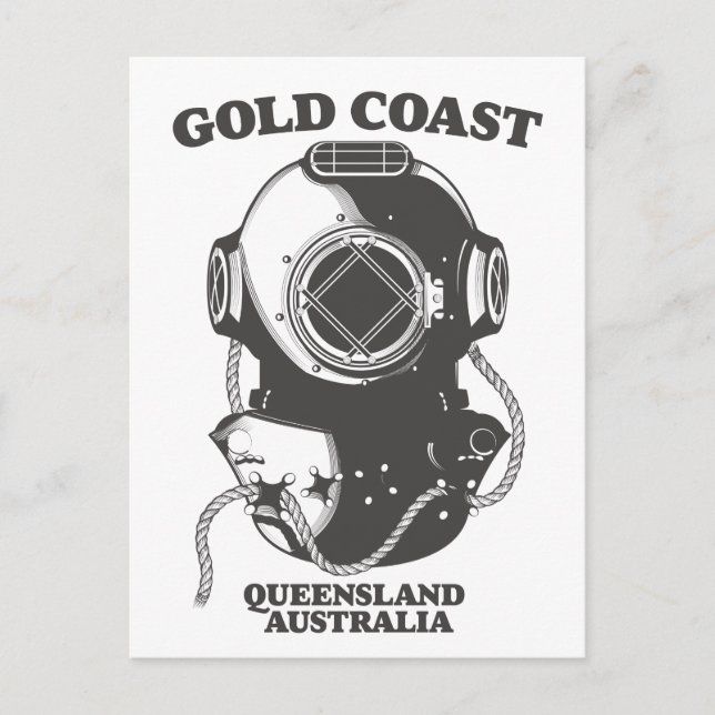 Carte Postale Affiche de plongée Gold Coast Queensland Australie (Devant)