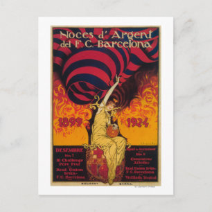 Carte Postale Affiche de promotion du football