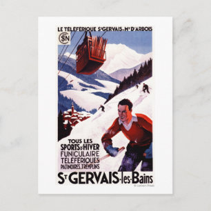 Carte Postale Affiche de promotion du téléphérique SNCF