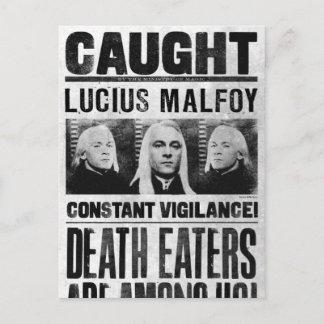 Carte Postale Affiche de recherche de Lucius Malfoy