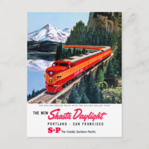 Carte Postale Affiche de Shasta Daylight Portland San Francisco