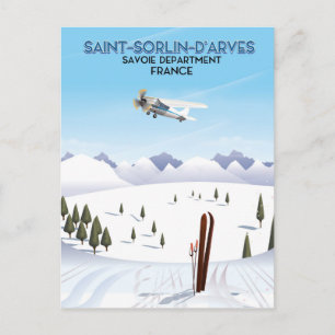 Carte Postale Affiche de ski de Saint-Sorlin d'Arves France