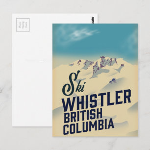 Carte Postale Affiche de ski de Whistler, Vancouver Colombie-Bri