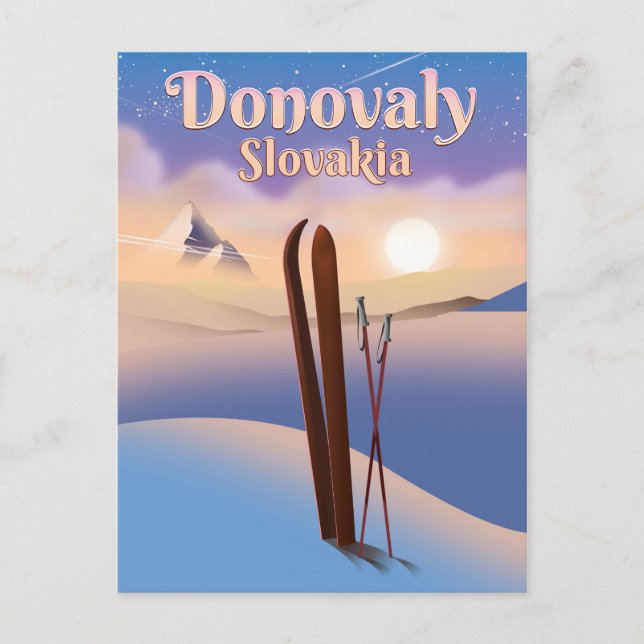 Carte Postale Affiche de ski Donovaly Slovaquie. (Devant)