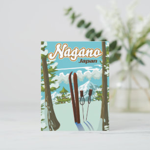 Carte Postale Affiche de ski du Japon à Nagano