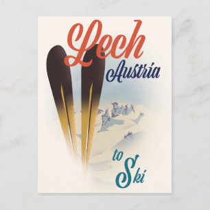 Carte Postale Affiche de ski Lech Austria