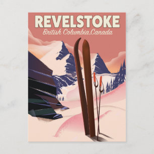 Carte Postale Affiche de ski Revelstoke Colombie-Britannique, Ca