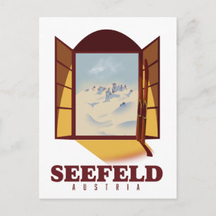 Carte Postale Affiche de ski Seefeld Autriche