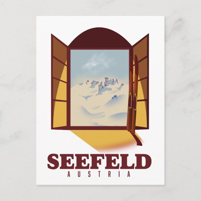 Carte Postale Affiche de ski Seefeld Autriche (Devant)