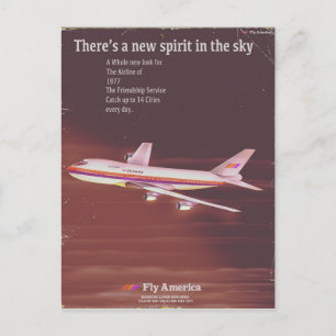 Carte Postale Affiche de style vintage Airliner 1977