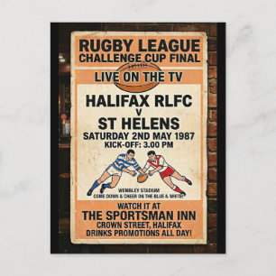 Carte Postale Affiche de style vintage de la finale de la ligue
