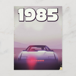 Carte Postale affiche de supercar vintage 1985