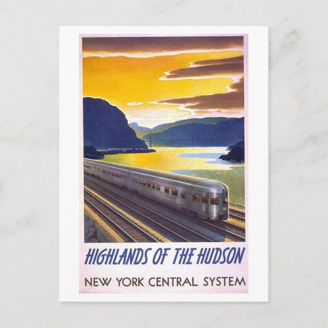 Carte Postale Affiche de train des Highlands of the Hudson de st (Devant)
