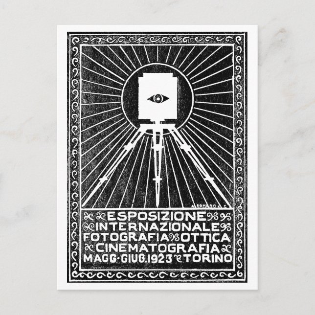 Carte Postale Affiche de Turin Photo Expo 1923 (Devant)