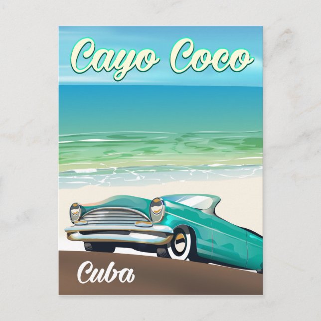 Carte Postale Affiche de vacances cubaines à Cayo Coco (Devant)