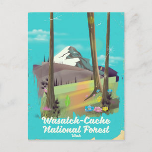 Carte Postale Affiche de vacances de la forêt nationale de Wasat