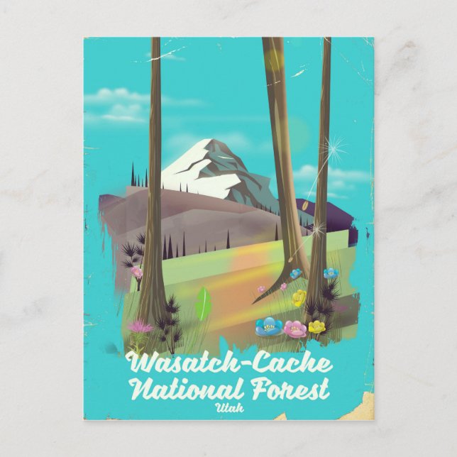 Carte Postale Affiche de vacances de la forêt nationale de Wasat (Devant)