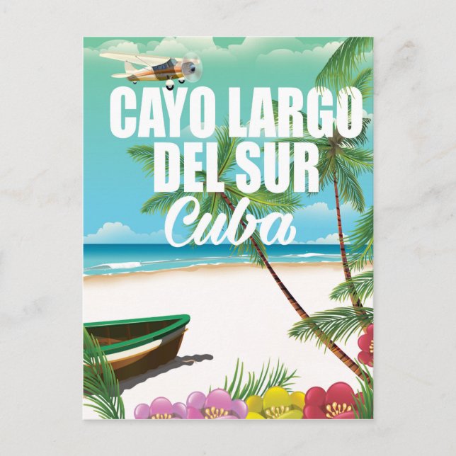 Carte Postale Affiche de vacances de plage à Cayo Largo del Sur (Devant)