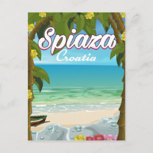 Carte Postale Affiche de vacances de plage Spiaza Croatie