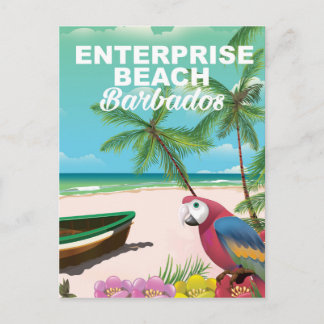 Carte Postale Affiche de vacances d'Enterprise Beach Barbade