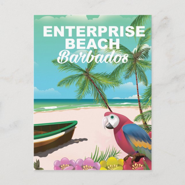 Carte Postale Affiche de vacances d'Enterprise Beach Barbade (Devant)
