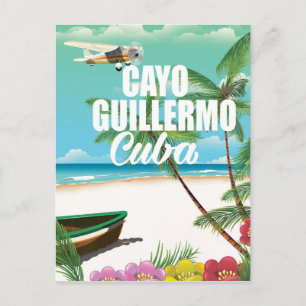 Carte Postale Affiche de vacances sur la plage de Cayo Guillermo