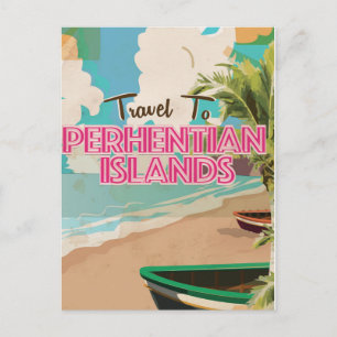 Carte Postale Affiche de vacances vintage des îles Perhentian