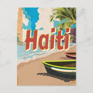 Carte Postale Affiche de vacances vintage Haïti