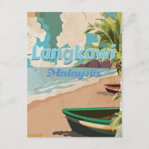 Carte Postale Affiche de vacances vintage Langkawi Malaisie