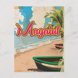 Carte Postale Affiche de vacances vintage Magaluf