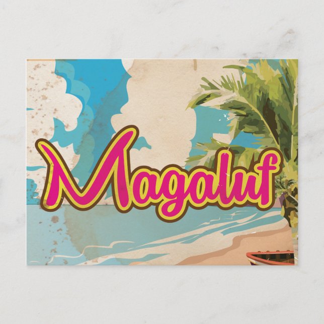 Carte Postale Affiche de vacances vintage Magaluf (Devant)