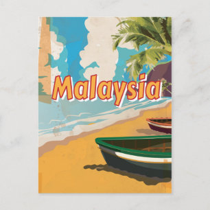 Carte Postale Affiche de vacances vintage Malaisie