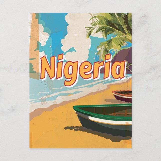 Carte Postale Affiche de vacances vintage Nigeria (Devant)