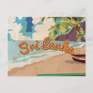 Carte Postale Affiche de vacances Vintages au Sri Lanka