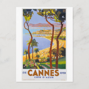 Carte Postale Affiche de Vintage voyage de Cannes