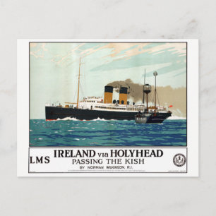 Carte Postale Affiche de Vintage voyage restaurée en Irlande Hol
