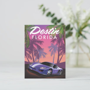 Carte Postale Affiche de voiture de sport Destin Floride États-U