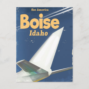 Carte Postale Affiche de vol Boise Idaho